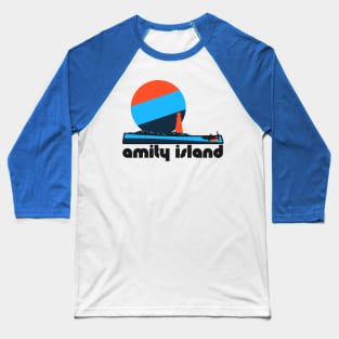 Amity Island Retro 70s Tourist Souvenir Baseball T-Shirt